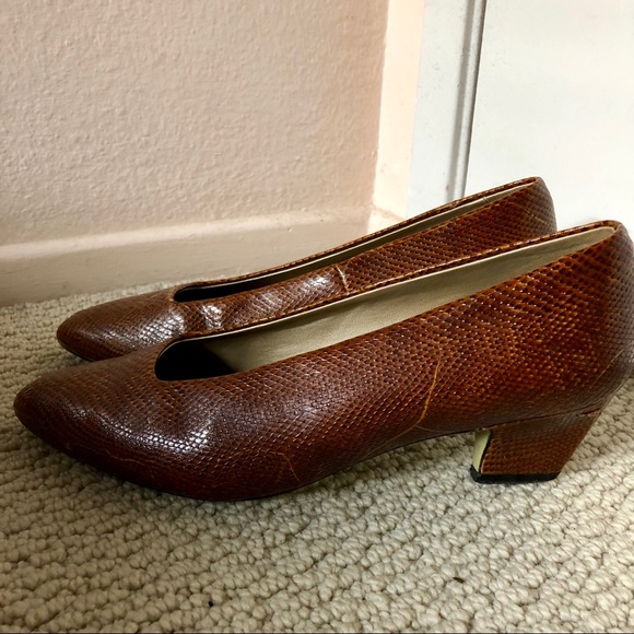 Vintage Snakeskin Heels - Picture 1 of 3